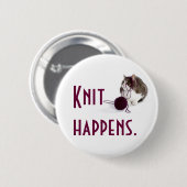 Knit gebeurt ronde button 5,7 cm (Voorkant /achterkant)