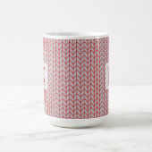 KNIT GRIS ROUGE Tall White Mug + Initial (Centre)