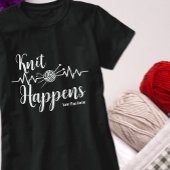 Knit Happens Heart Beat cadeau voor breier T-shirt