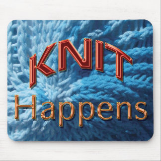 Knit Happens Mousepad (blauwe zwijn) Muismat