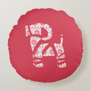 Knit hiver Noël Yule Bock Coussin rond