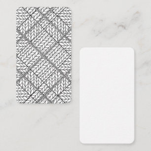KNIT JACQUARD BLANC 3.5x2 Carte plate / Verticale
