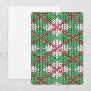 KNIT JACQUARD XMAS 4.5x6.25 Carte plate / Vertical