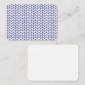 KNIT LIGNE BLEUE 3,5x2,5 Carte à note plate / Hori (Devant / Derrière)