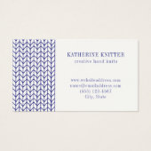 KNIT LIGNE BLEUE 3.5x2 Carte de visite II (Devant)