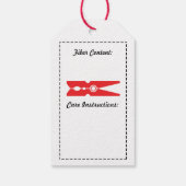 Knit met liefde / zorginstructies ・ Kunstwerk Cadeaulabel (Achterkant)