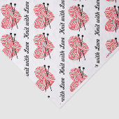 Knit met Love Yarn Hearts Crafts Pattern Tissuepapier (Detail)