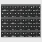 Knit Nativiteitsscène Christelijk kerstrood wit Cadeaupapier (Vlak)