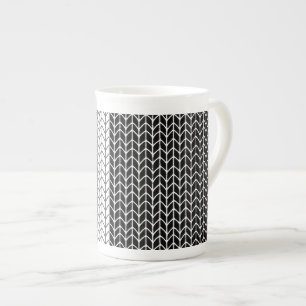 KNIT NOIR & BLANC Bone China Mug