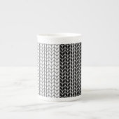 KNIT NOIR & BLANC Bone China Mug (Devant)