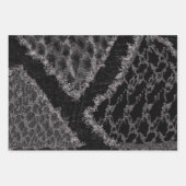 Knit noir, blanc et rouge Papier d'emballage (Devant 2)