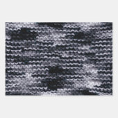 Knit noir, blanc et rouge Papier d'emballage (Devant)