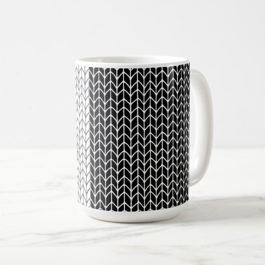 KNIT NOIR ET BLANC Tall Mug (Devant droit)