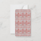 KNIT NORDIQUE ROUGE 3,5x2 Carte plate / Verticale (Devant)