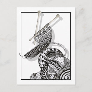 Knit One Doodle Art Briefkaart