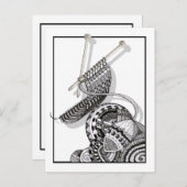 Knit One Doodle Art Briefkaart (Voorkant / Achterkant)