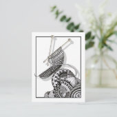 Knit One Doodle Art Briefkaart (Staand voorkant)