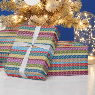 Knit Pattern Country Style Wrapping Paper Cadeaupapier