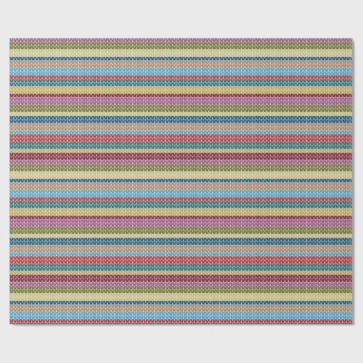 Knit Pattern Country Style Wrapping Paper Cadeaupapier (Vlak)