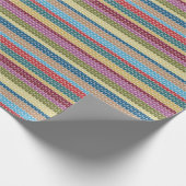 Knit Pattern Country Style Wrapping Paper Cadeaupapier (Hoek)