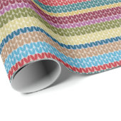 Knit Pattern Country Style Wrapping Paper Cadeaupapier (Rol Hoek)