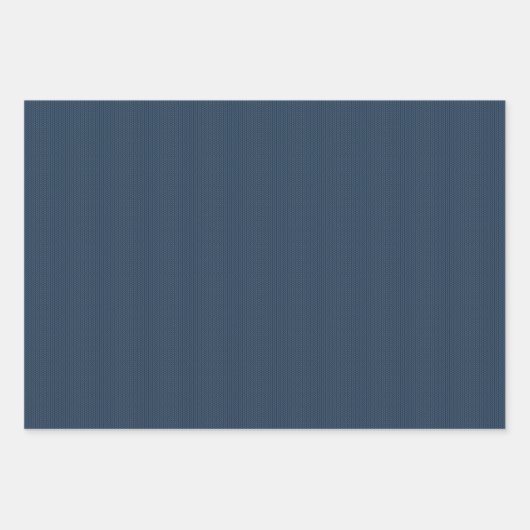 Knit pattern simple navy blue Christmas holiday Inpakpapier Vel (Voorkant)