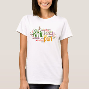 Knit Purl Knitting Lexicon voor Knitters T-shirt