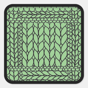 KNIT PURL SAGE Stickers grand Carré II