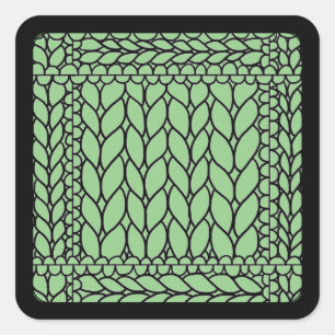 KNIT PURL SAGE Stickers petit Carré II