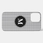 Knit Stitch Crafts White Monogram iPhone Case Hoesje (Achterkant horizontaal)