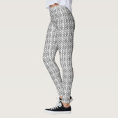 Knit Stockinette Stitch Crafts Print Silver Leggings (Links)