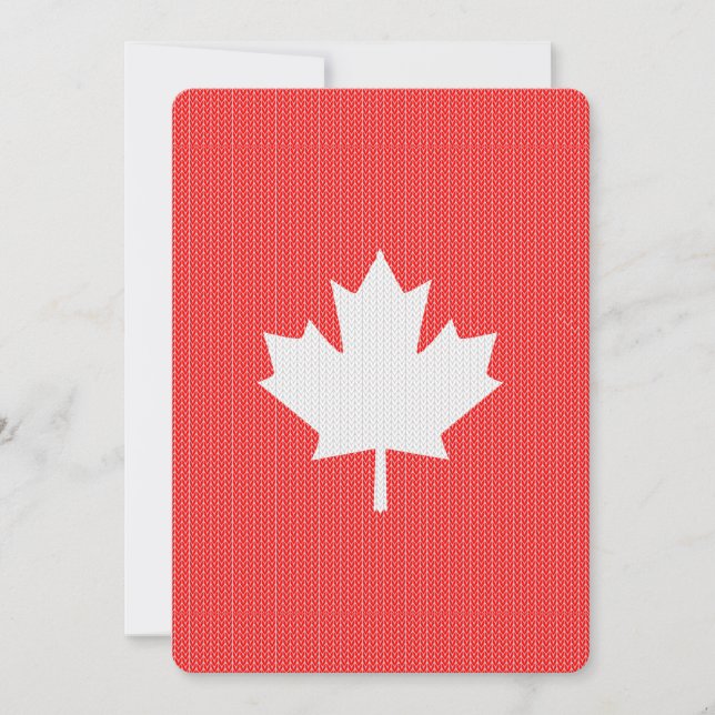 Knit Style Maple Leaf Knitting Motif (Voorkant)