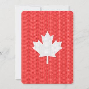 Knit Style Maple Leaf Knitting Motif