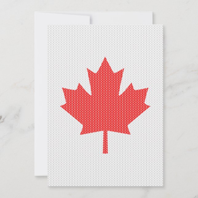 Knit Style Maple Leaf Knitting Motif (Voorkant)