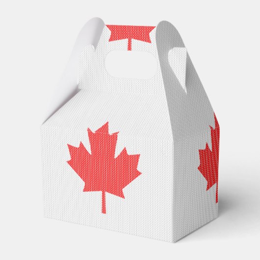 Knit Style Maple Leaf Knitting Motif Bedankdoosjes (Achterkant)