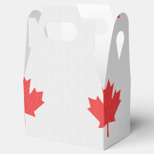 Knit Style Maple Leaf Knitting Motif Bedankdoosjes (Geopend)