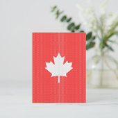 Knit Style Maple Leaf Knitting Motif Briefkaart (Staand voorkant)
