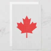 Knit Style Maple Leaf Knitting Motif Briefpapier (Voorkant / Achterkant)