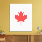 Knit Style Maple Leaf Knitting Motif Canvas Afdruk (Insitu (Woonkamer))