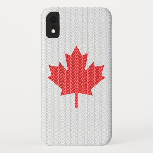 Knit Style Maple Leaf Knitting Motif Case-Mate iPhone Case (Achterkant)