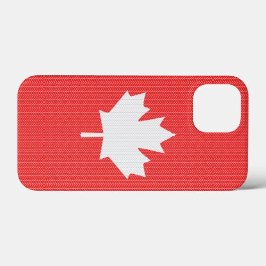 Knit Style Maple Leaf Knitting Motif Case-Mate iPhone Case (Achterkant (horizontaal))