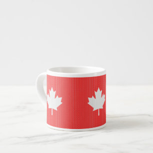Knit Style Maple Leaf Knitting Motif Espresso Kop