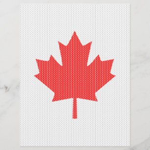 Knit Style Maple Leaf Knitting Motif Flyer