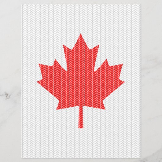 Knit Style Maple Leaf Knitting Motif Flyer (Voorkant)