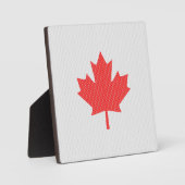 Knit Style Maple Leaf Knitting Motif Fotoplaat (Voorkant)