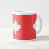 Knit Style Maple Leaf Knitting Motif Jumbo Mok (Voorkant rechts)
