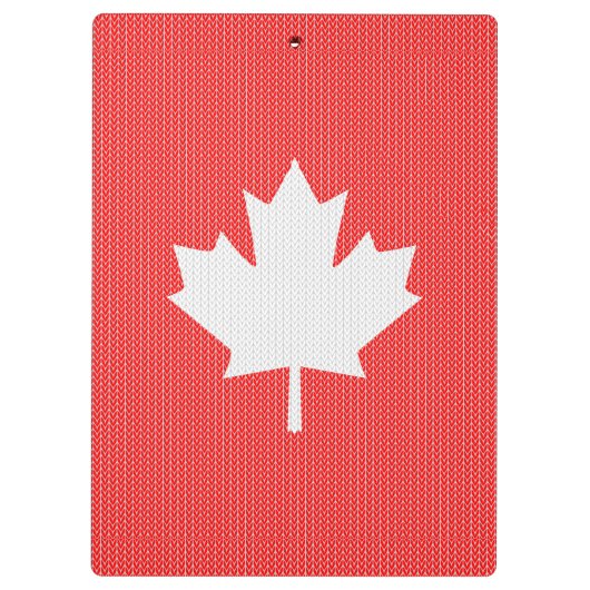 Knit Style Maple Leaf Knitting Motif Klembord (Achterkant)