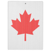 Knit Style Maple Leaf Knitting Motif Klembord (Achterkant)