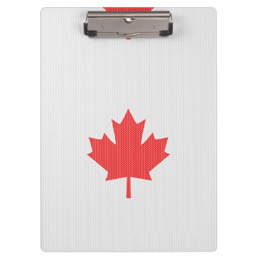 Knit Style Maple Leaf Knitting Motif Klembord (Voorkant)