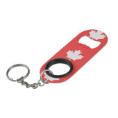 Knit Style Maple Leaf Knitting Motif Mini Flessenopener (Voorkant Gekanteld)